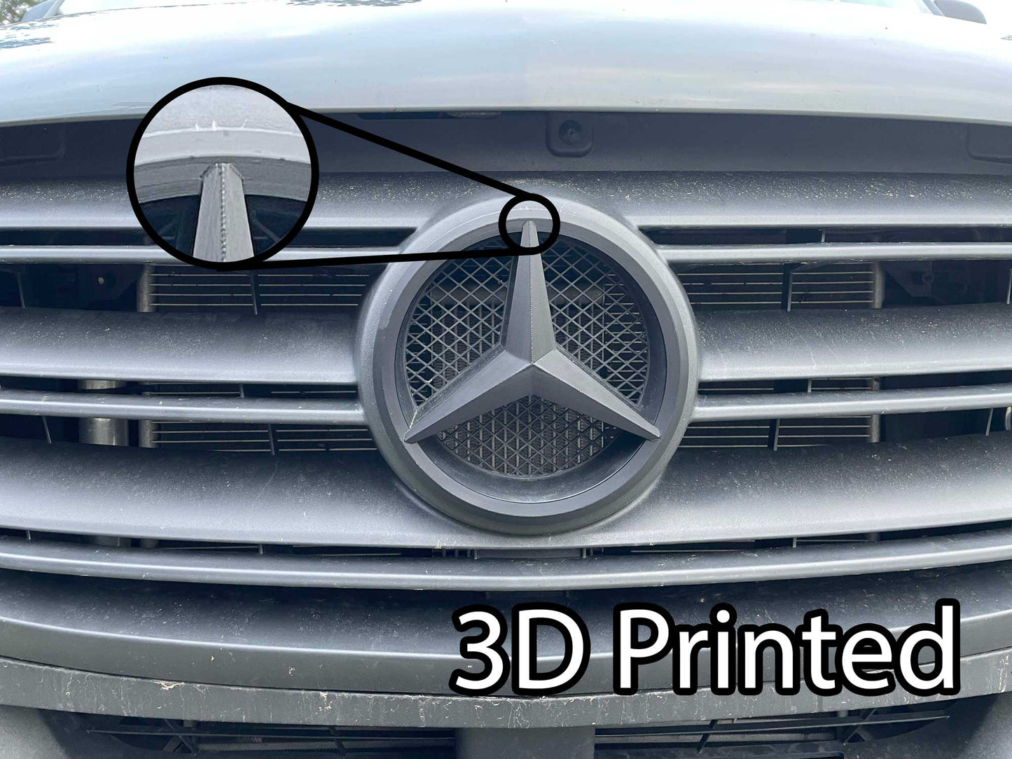Mercedes Sprinter Front Star Emblem Upgrade | Custom Hood Ornament for 2019+ Vans