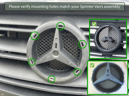 Mercedes Sprinter Front Star Emblem Upgrade | Custom Hood Ornament for 2019+ Vans